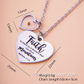 Love Heart Plate Pendante en acier inoxydable Matthe